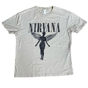 Nirvana In Utero Cream Band Tee Shirt Small Unisex Grunge Rock